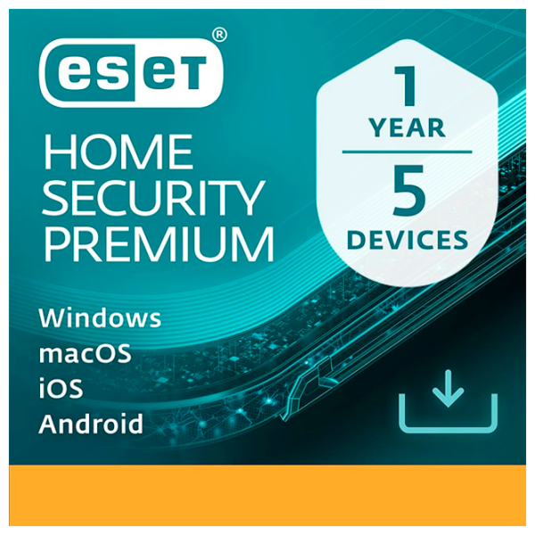 Антивирус ESET Home Security Premium For 1 year for 5 devices Карточка 5, Карточка, 12 photo 1