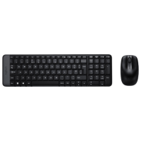 Клавиатура и Мышь Logitech Desktop MK220 Черный Для дома и офиса, Беспроводные