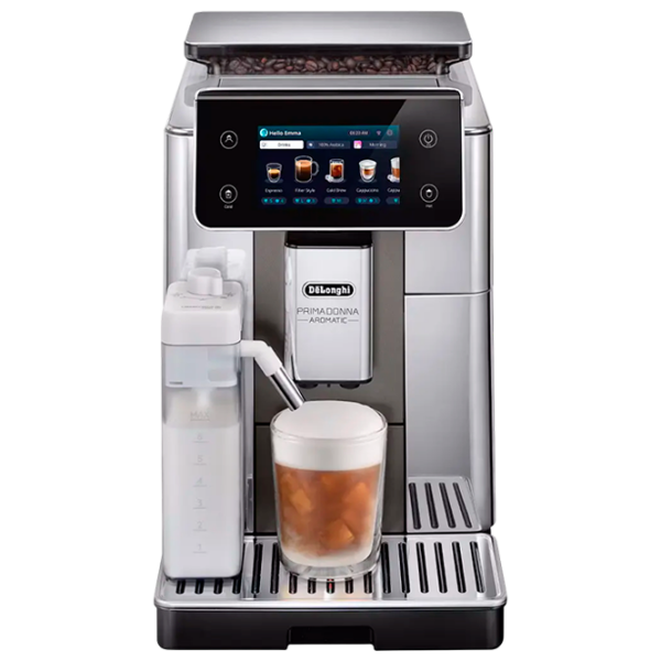 Кофемашина DeLonghi PrimaDonna Aromatic Серебряный 1450 Вт, 2.2 л, Thermoblock photo 1
