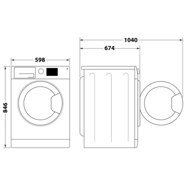 Mașină de uscat rufe Whirlpool WP A9X WBS EE White 9 kg, A photo 4