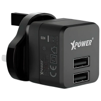 Сетевое зарядное устройство XPower 2USB 2.4A () Черный 2.4 А / Черный
