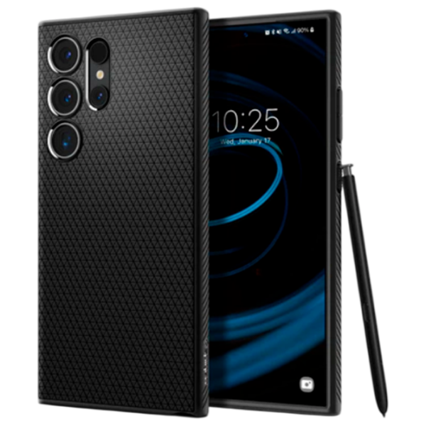 Husă pentru smartphone Samsung Galaxy S24 Ultra (Liquid Air) Ornament Black Spigen, TPU, Back photo 3