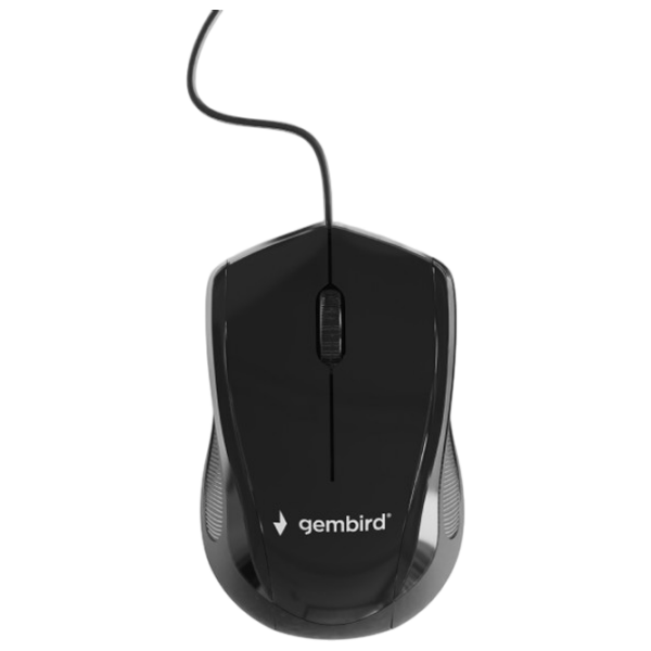 Mouse Gembird MUS-3B-02 Black Cu fir, 1000 dpi photo 1