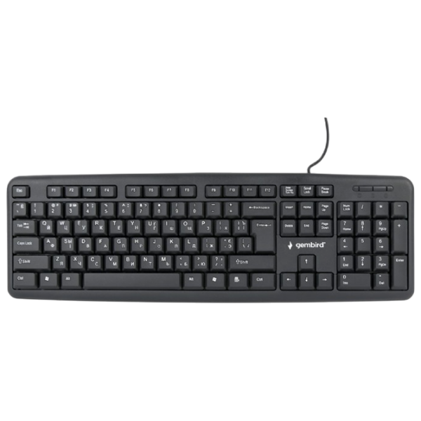 Tastatură Gembird KB-U-103-UA Black Home and Office, Cu fir photo 1