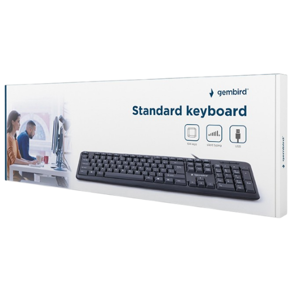 Tastatură Gembird KB-U-103-UA Black Home and Office, Cu fir photo 6