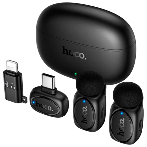 Microfon Hoco L19 Dual-Mic Graceful Black  photo 2