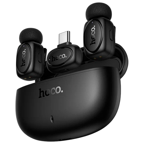 Microfon Hoco L19 Dual-Mic Graceful Black  photo 5