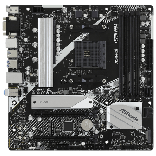 Placă de bază ASRock A520M PRO4 mATX  photo 1