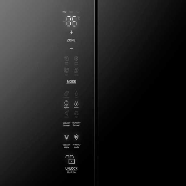 Frigider Hisense RQ768N4GBE Black 381l / No Frost, 105l / No Frost, A+ photo 2