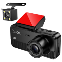 Видеорегистратор Hoco DV15 2k Front + Interrior + Rear Cam Черный / Черный