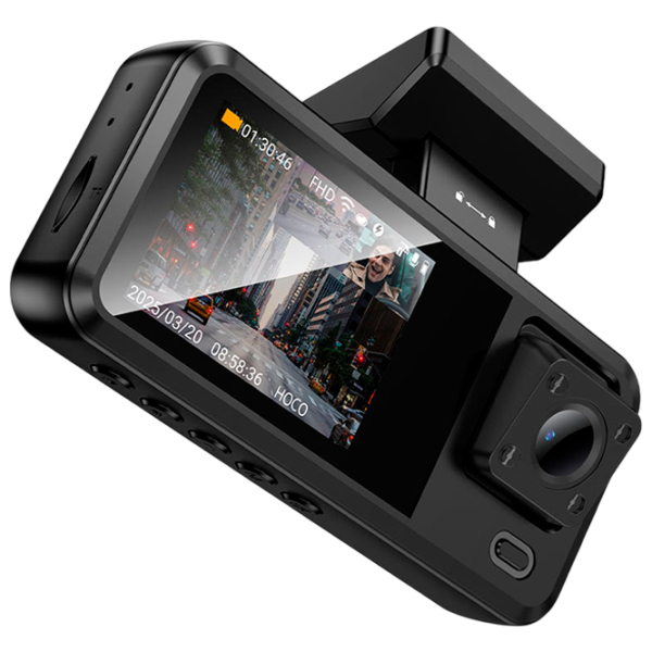 Cameră Auto Hoco DV15 2k Front + Interrior + Rear Cam Black / Black photo 3