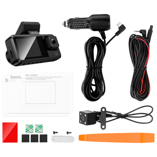 Cameră Auto Hoco DV15 2k Front + Interrior + Rear Cam Black / Black photo 5