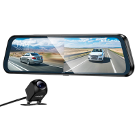 Видеорегистратор Hoco DV16 Rearview Mirror Driving Recorder + Rear Cam Черный / Черный