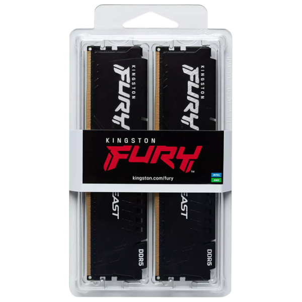 Оперативная память 32 ГБ Kingston FURY Beast KF560C36BBE2K2-32 DIMM, DDR5, 6000 МГц photo 3