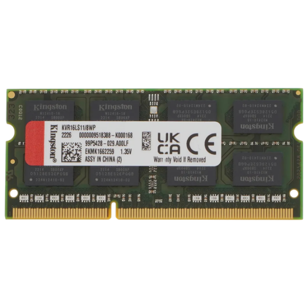 Оперативная память 8 ГБ Kingston ValueRam KVR16LS11/8WP SO-DIMM, DDR3, 1600 МГц photo 1