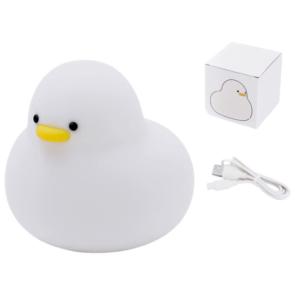 Lampă de noapte Hoco Silicone Lamp Duck White Acumulator photo 4