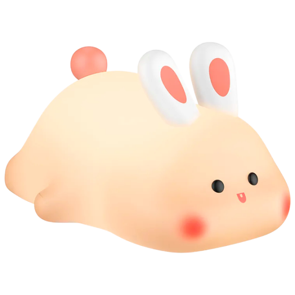 Lampă de noapte Hoco Silicone Lamp Rabbit White Acumulator photo 1