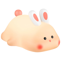 Lampă de noapte Hoco Silicone Lamp Rabbit White Acumulator