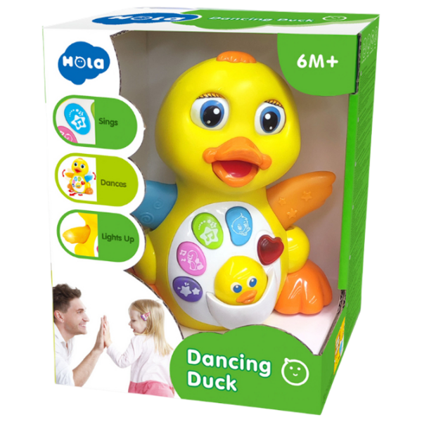 Joc educativ Hola Toys Funny Toys Dancing Duck 808 Yellow 0.6+ photo 6