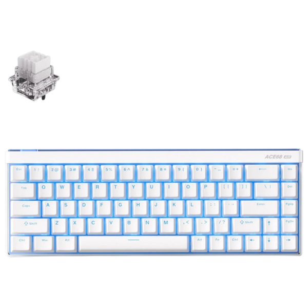 Tastatură Mchose Ace 68 Air White Gaming, Cu fir photo 3