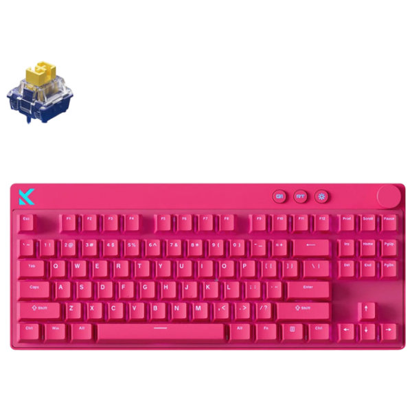 Tastatură Mchose Mix 87 Pink Gaming, Cu fir photo 2