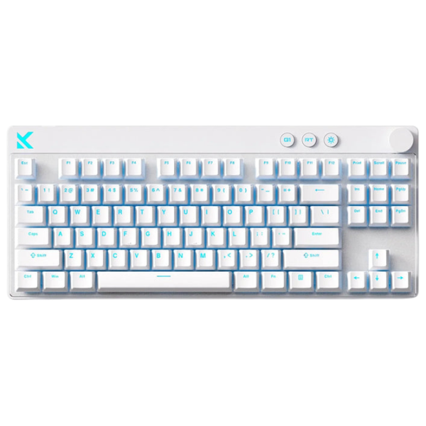 Tastatură Mchose Mix 87 White Gaming, Cu fir photo 1