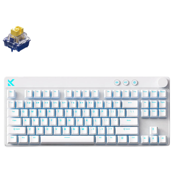 Tastatură Mchose Mix 87 White Gaming, Cu fir photo 2