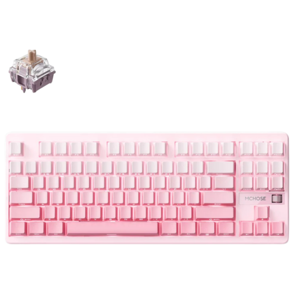Tastatură Mchose G87 Peach Gaming, Fără fir photo 2