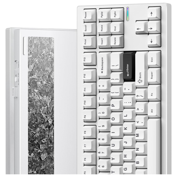 Tastatură Mchose GX87 Lite White Gaming, Fără fir photo 2