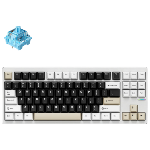 Tastatură Mchose GX87S Milky Gaming, Fără fir photo 2