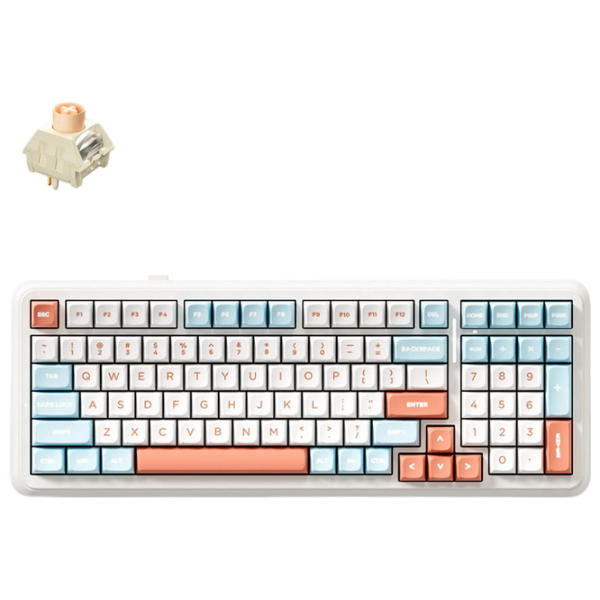 Tastatură Mchose K99 V2 Orange Gaming, Fără fir photo 2