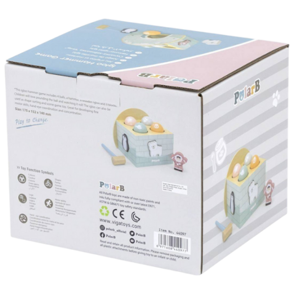Joc educativ VIGA PolarB Igloo Hammer Game 44097 Blue 1+ photo 3