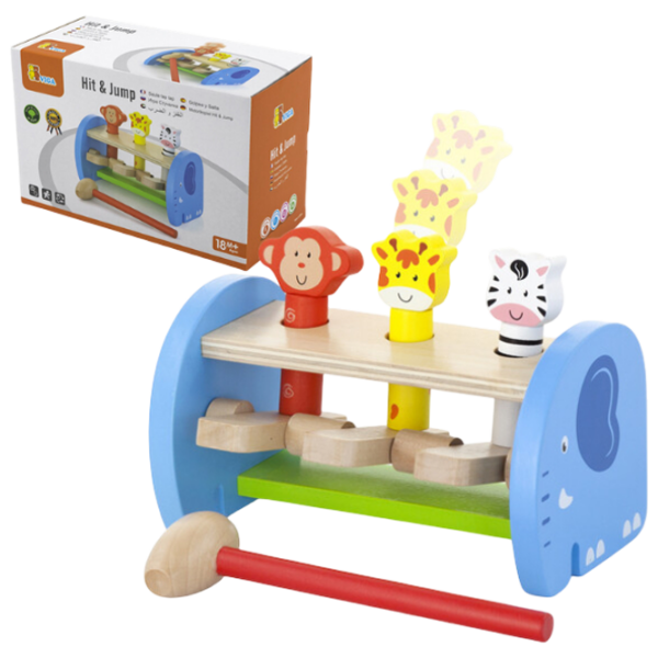 Joc educativ VIGA Animals Hit & Jump 50683 Multicolor 1.5+ photo 1