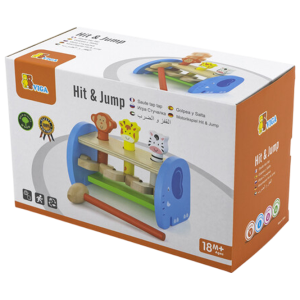 Joc educativ VIGA Animals Hit & Jump 50683 Multicolor 1.5+ photo 2