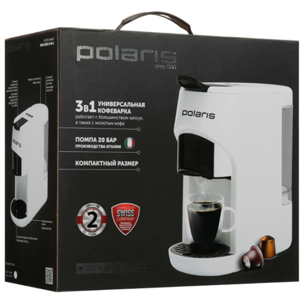 Aparat de cafea Polaris PCM2034 White 1450 W, 0.6 l, Thermoblock photo 8