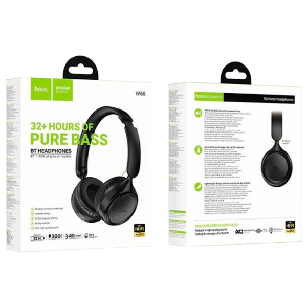 Căști Hoco W66 Wave Black Fără fir / Personal / Over the ear photo 4