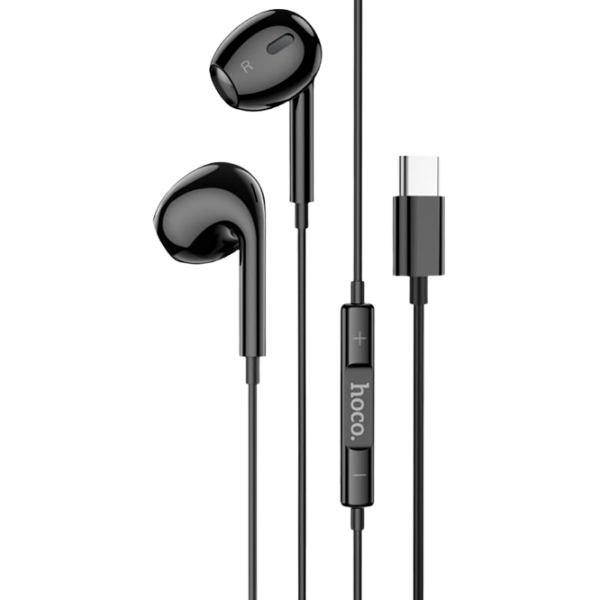 Căști Hoco Max Crystal Black Cu fir / Personal / In ear photo 1