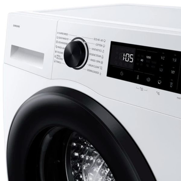 Mașină de spălat Samsung WW80FG5L32AELE White 8 kg, 1200 rpm, A photo 9