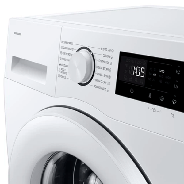 Mașină de spălat Samsung WW80FG5L32TELE White 8 kg, 1200 rpm, A photo 8