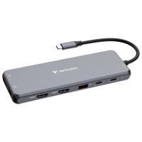 Адаптер Hub Verbatim USB-C Pro Серый 