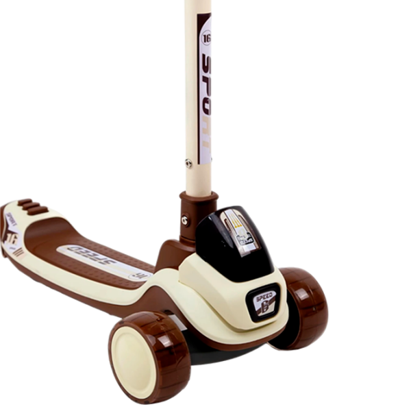Trotinetă pentru copii cu trei roți 4Play Sprint (00-01073362) Brown 3 ani, 30 kg, Din PU photo 4