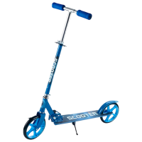 Детский двухколёсный самокат 4Play Two wheels (00-00688666) Синий 7 лет, 60 кг, Полиуретановые
