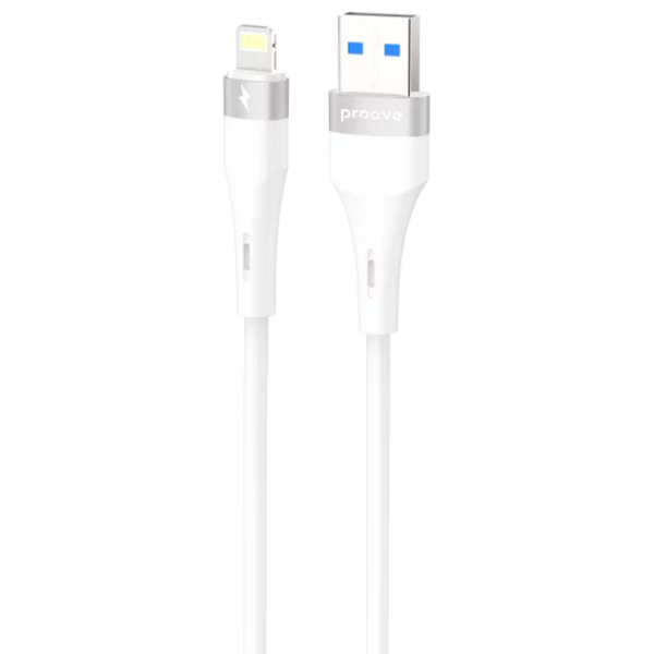 Cablu pentru telefon Proove Light Silicone Plus USB / Lightning White  photo 1