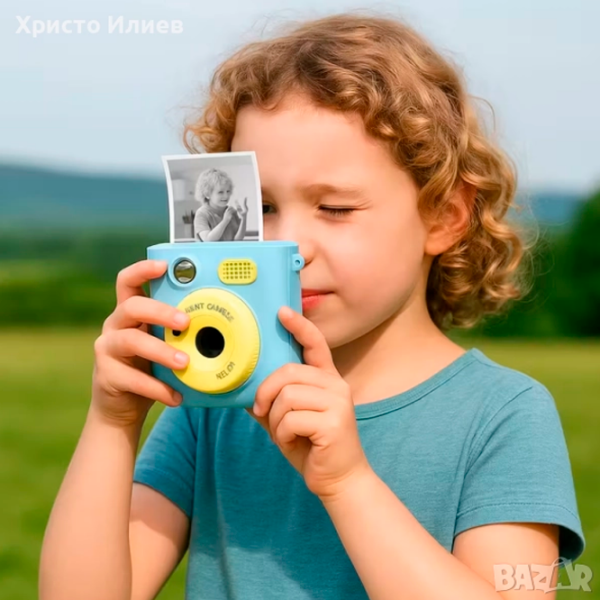 Cameră foto Kidyprint WK01 Blue Pentru copii, 3+ photo 4