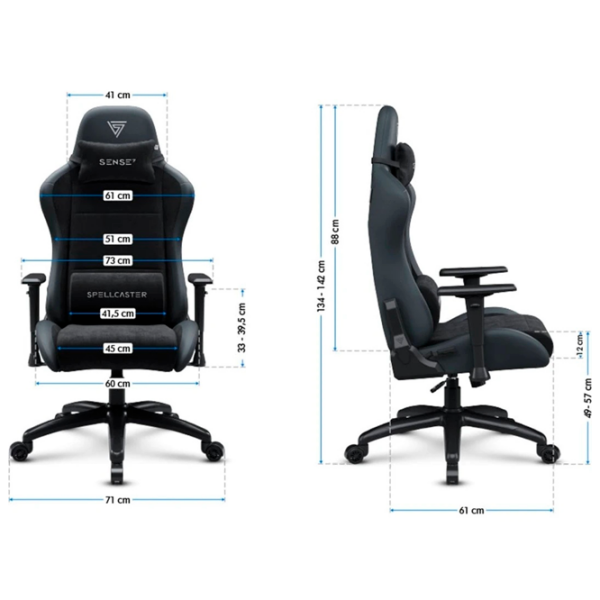 Scaun Gaming SENSE7 Spellcaster FUKU XL 00-01089712 Black   photo 8