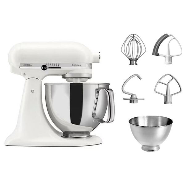 Mixer KitchenAid 5KSM175PSEPL White 300 W, Numărul de viteze: 10, Regim turbo photo 6