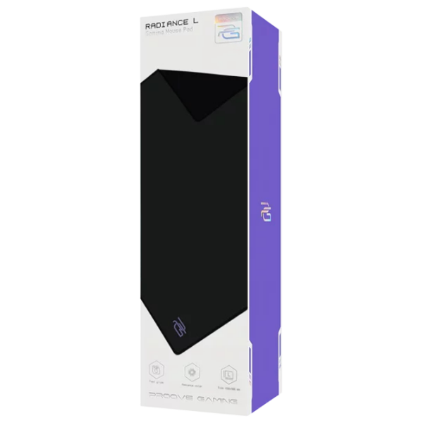 Covoraș pentru mouse Proove Radiance L Black 450 x 400 x 3 mm photo 4