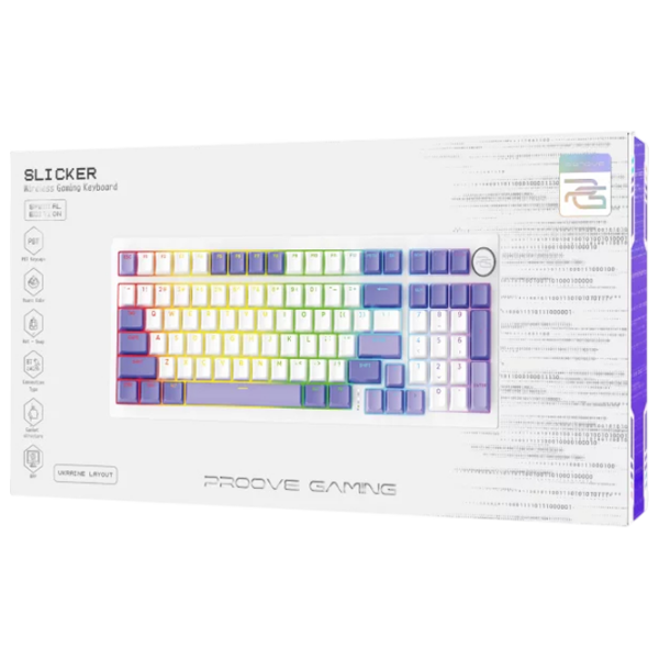 Tastatură Proove Gaming Slicker Special Edition White Gaming, Fără fir photo 7