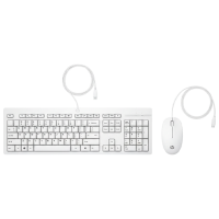 Клавиатура и Мышь HP 225 Kit Белый Для дома и офиса, Проводная