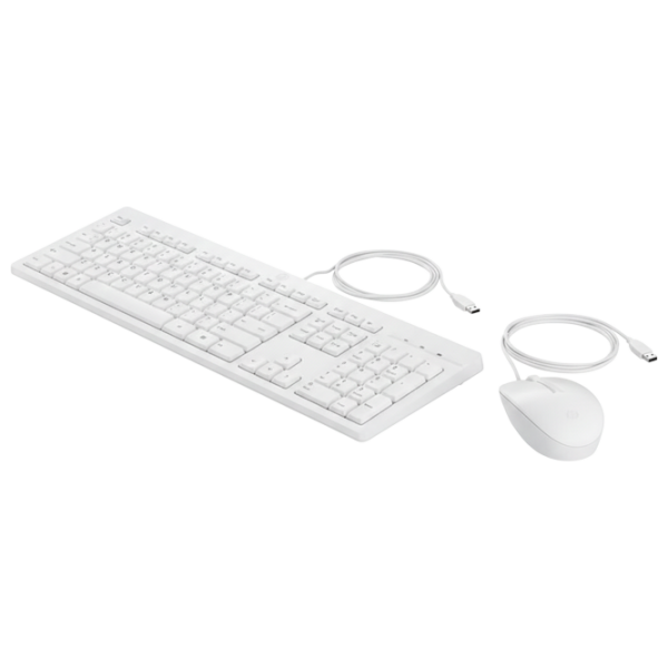 Клавиатура и Мышь HP 225 Kit Белый Для дома и офиса, Проводная photo 2